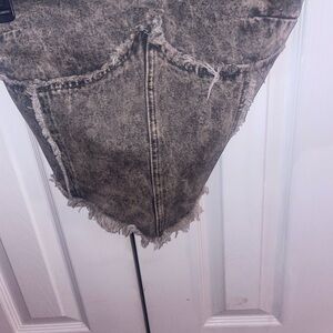 PrettyLittleThing Gray Distressed Skirt